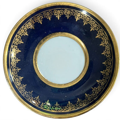 Limoges Cobalt Blue Demitasse Cup & Saucer 4Lx4Wx2H