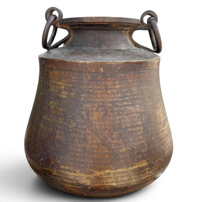 Antique Indonesian Bronze Ceremonial Pot 16Lx16Wx18H 18lbs