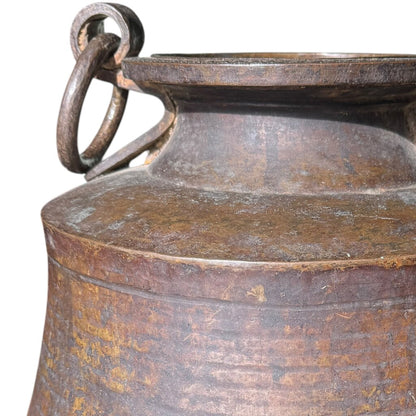 Antique Indonesian Bronze Ceremonial Pot 16Lx16Wx18H 18lbs