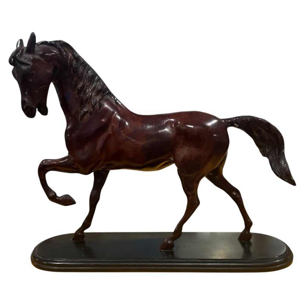 Cast Bronze Horse Sculpture 19Lx6Wx16H