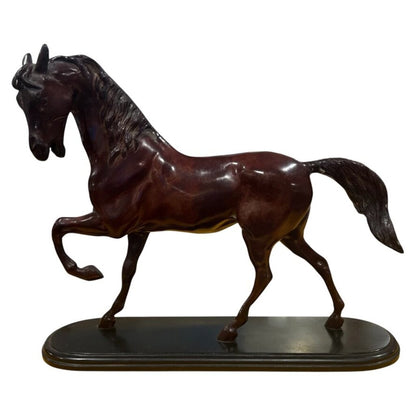 Cast Bronze Horse Sculpture 19Lx6Wx16H