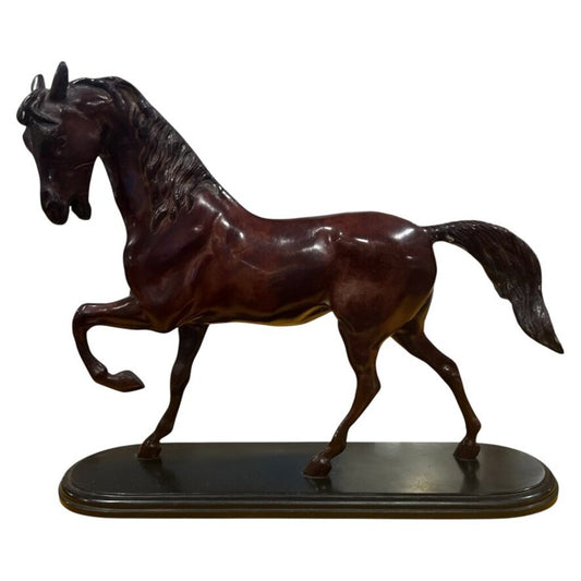 Cast Bronze Horse Sculpture 19Lx6Wx16H