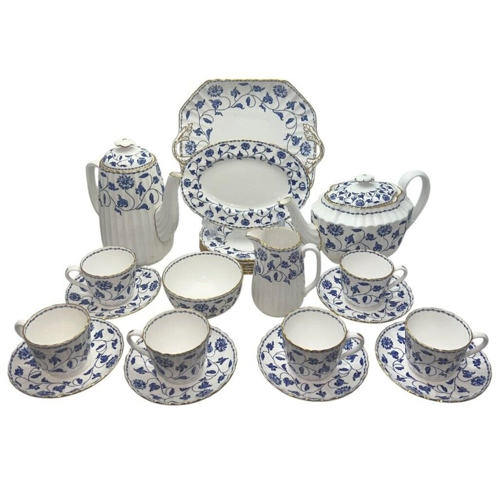 Spode Colonel Blue Porcelain Tea Set 24-Piece