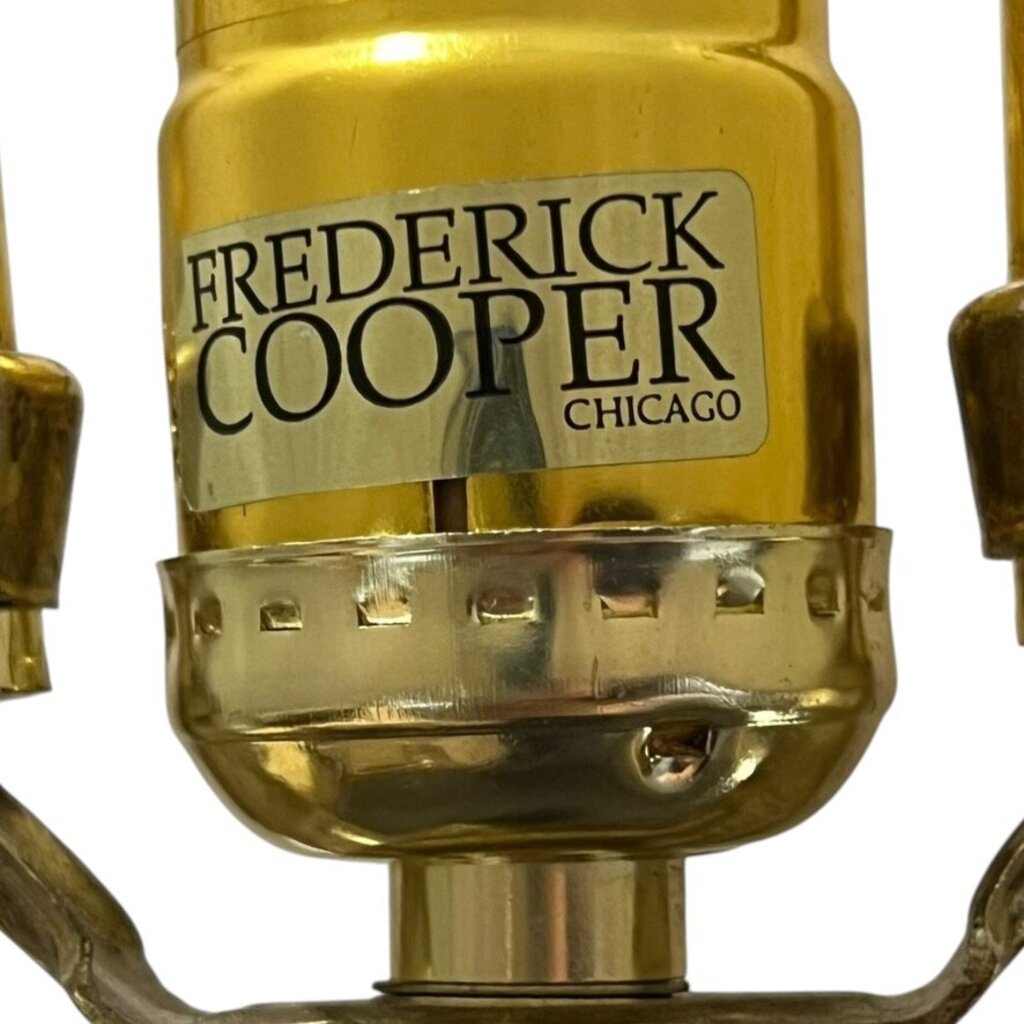 Vintage Frederick Cooper Alligator Embossed Copper Cylinder Table Lamp 16Lx16Wx30H Pair