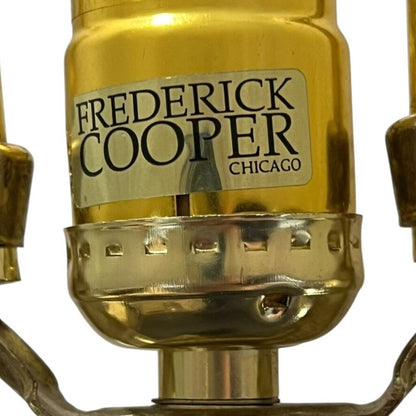 Vintage Frederick Cooper Alligator Embossed Copper Cylinder Table Lamp 16Lx16Wx30H Pair