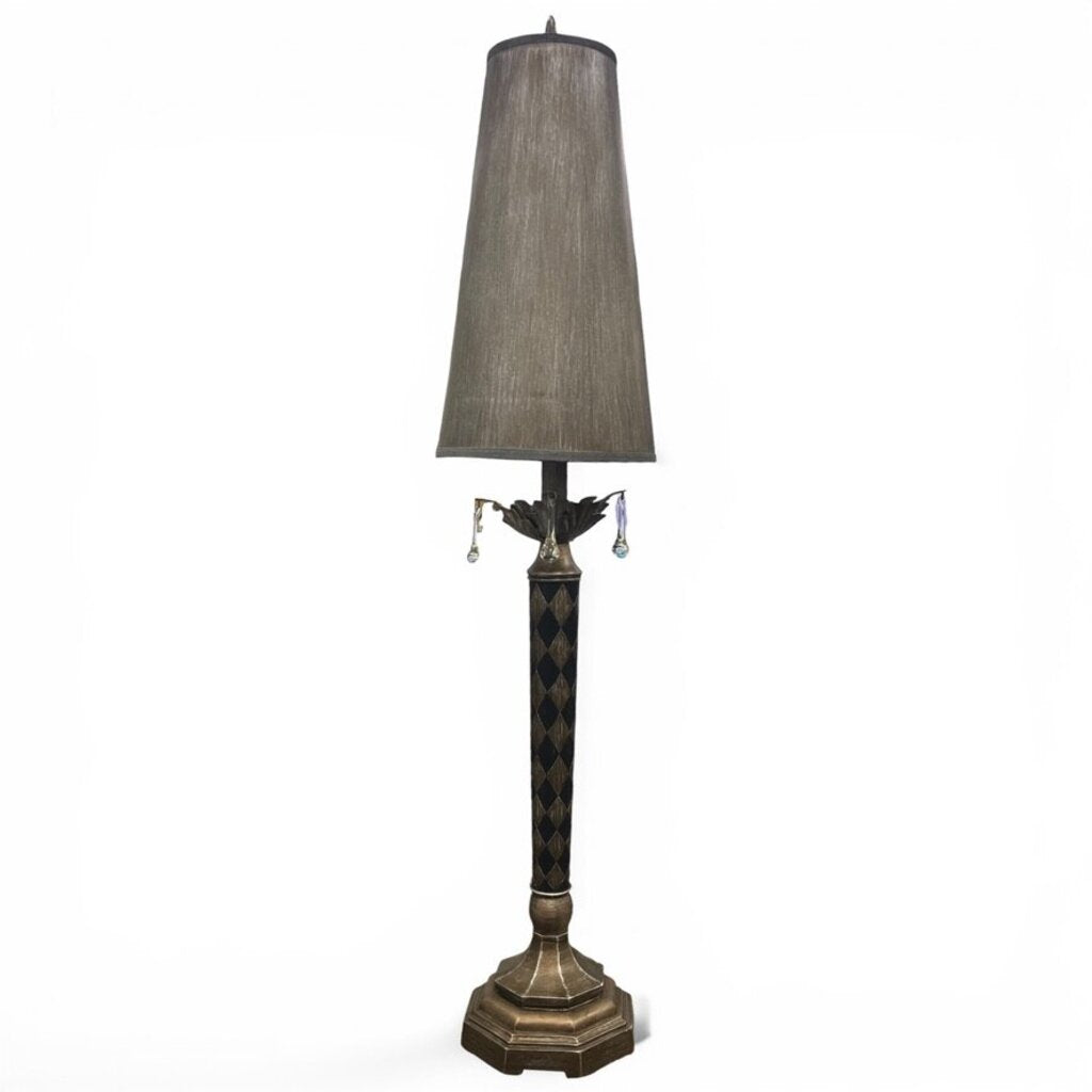 Berman Harlequin Black Table Lamp 8Lx8Wx36H