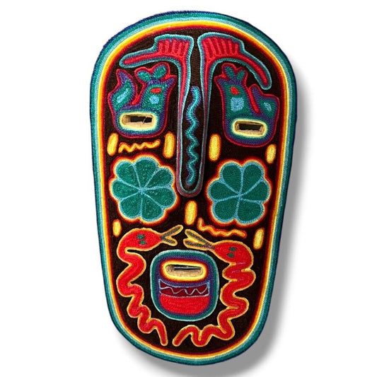 Traditional Huichol Yarn Mask 5Lx1Wx10H