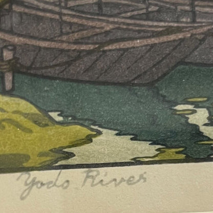 Toshi Yoshida Yodo River Framed Woodprint 15Lx12Wx.5H