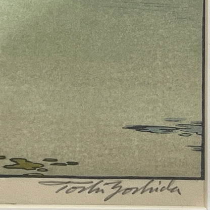 Toshi Yoshida Yodo River Framed Woodprint 15Lx12Wx.5H