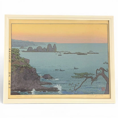 Toshi Yoshida Irozaki Morning Framed Woodprint 15Lx12Wx.5H