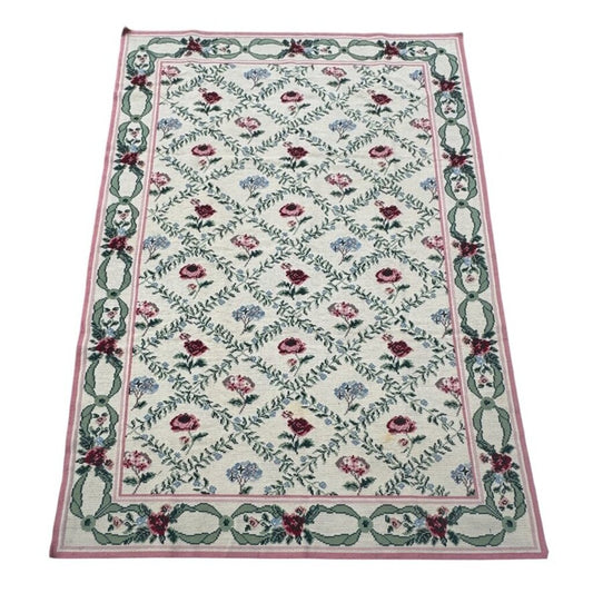 Vintage Portuguese Needlepoint Rug by: Stark Carpets Circa 84 9'Lx5'10"W