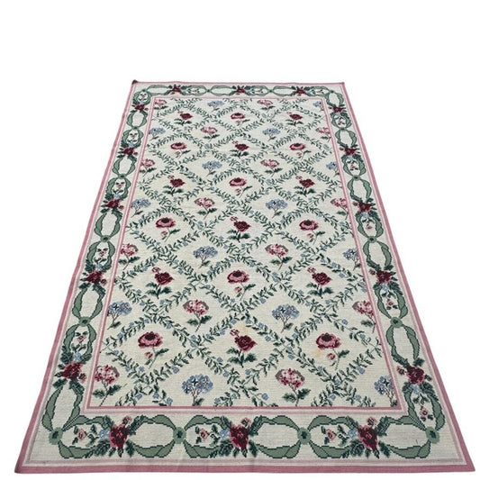Vintage Portuguese Needlepoint Rug by: Stark Carpets Circa 84 9'Lx5'10"W