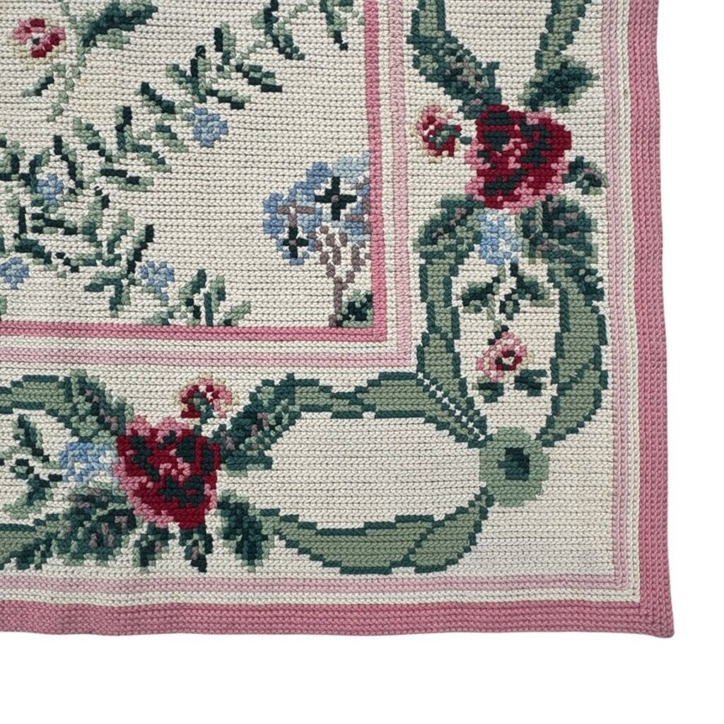 Vintage Portuguese Needlepoint Rug by: Stark Carpets Circa 84 9'Lx5'10"W