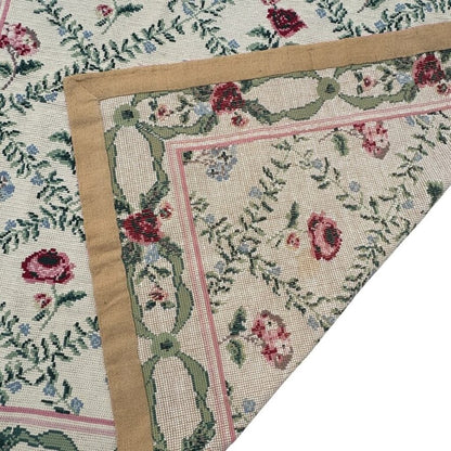 Vintage Portuguese Needlepoint Rug by: Stark Carpets Circa 84 9'Lx5'10"W