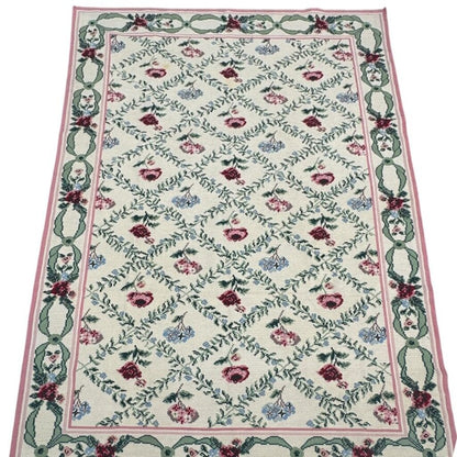 Vintage Portuguese Needlepoint Rug by: Stark Carpets Circa 84 9'Lx5'10"W
