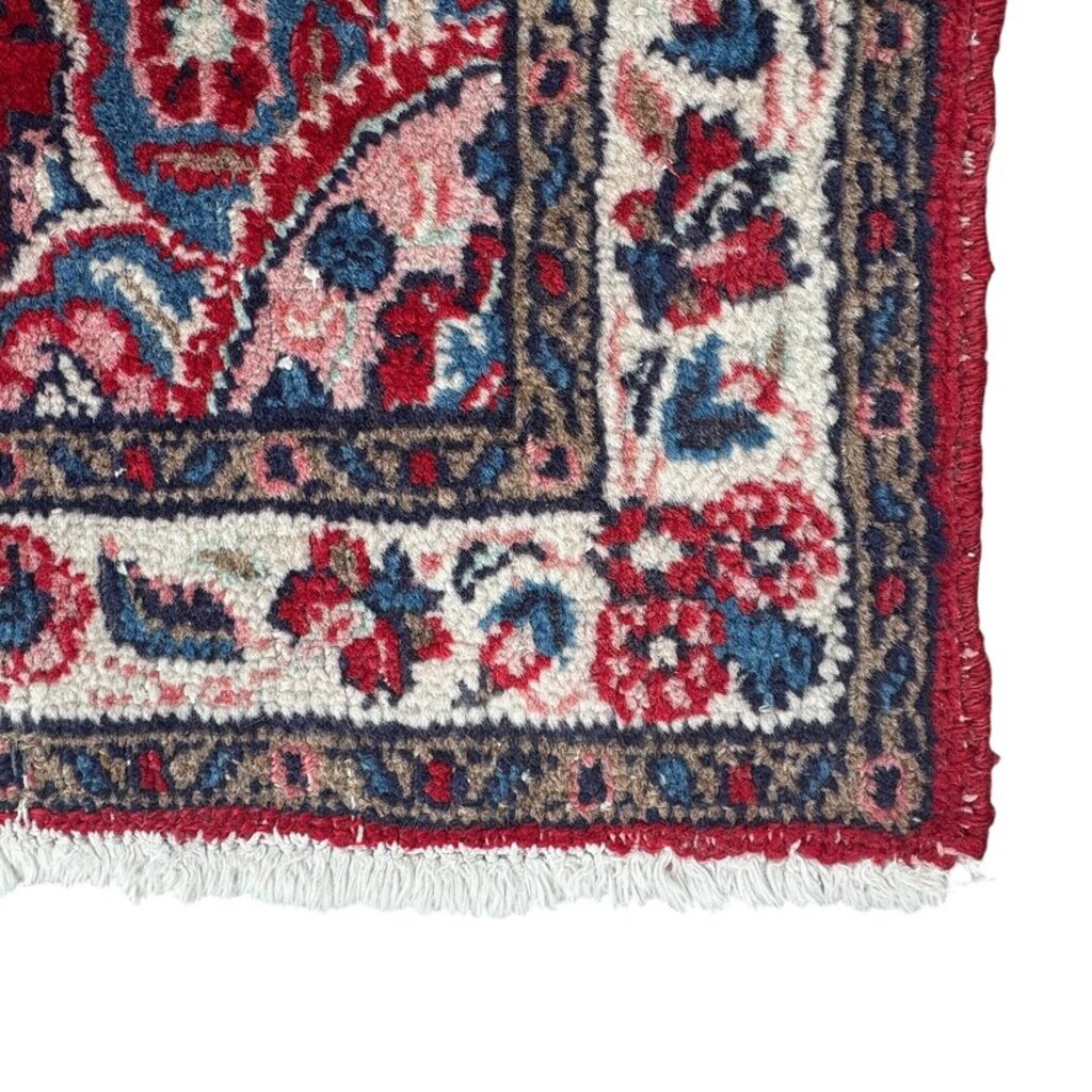 Vintage Handwoven Oriental Scatter Rug 38Lx27W