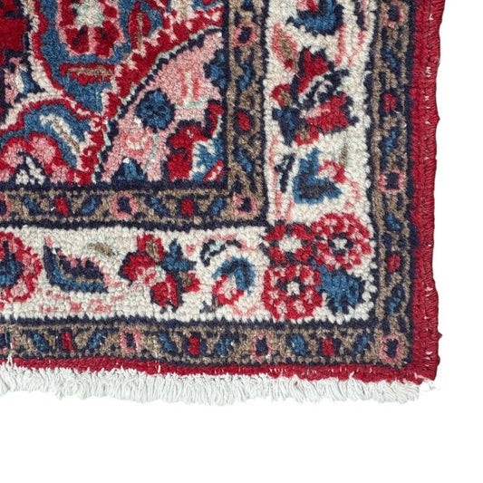 Vintage Handwoven Oriental Scatter Rug 38Lx27W