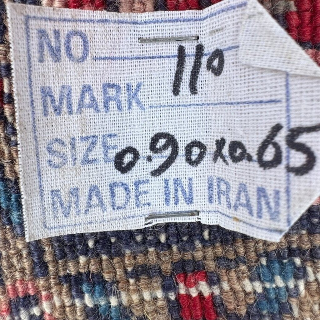 Vintage Handwoven Oriental Scatter Rug 38Lx27W