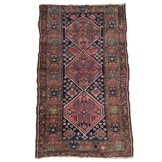 Vintage Handwoven Persian Runner Rug 72Lx38W