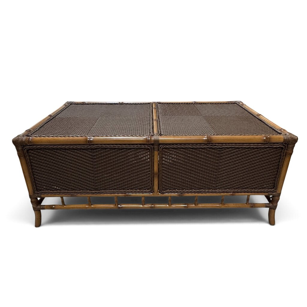 Tommy Bahama 3160-969 Veranda Trunk Cocktail Table Rattan Look Over Cast Aluminum 49Lx29Wx20H