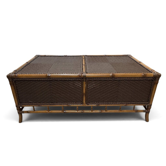 Tommy Bahama 3160-969 Veranda Trunk Cocktail Table Rattan Look Over Cast Aluminum 49Lx29Wx20H