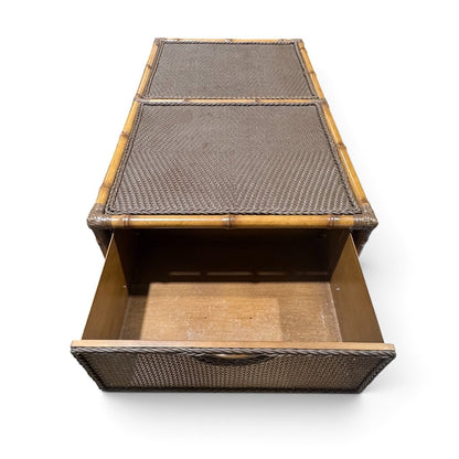 Tommy Bahama 3160-969 Veranda Trunk Cocktail Table Rattan Look Over Cast Aluminum 49Lx29Wx20H
