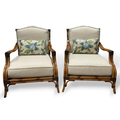 Tommy Bahama Island Estate Veranda Lounge Chairs Pair 31Lx38.5Wx38.5H