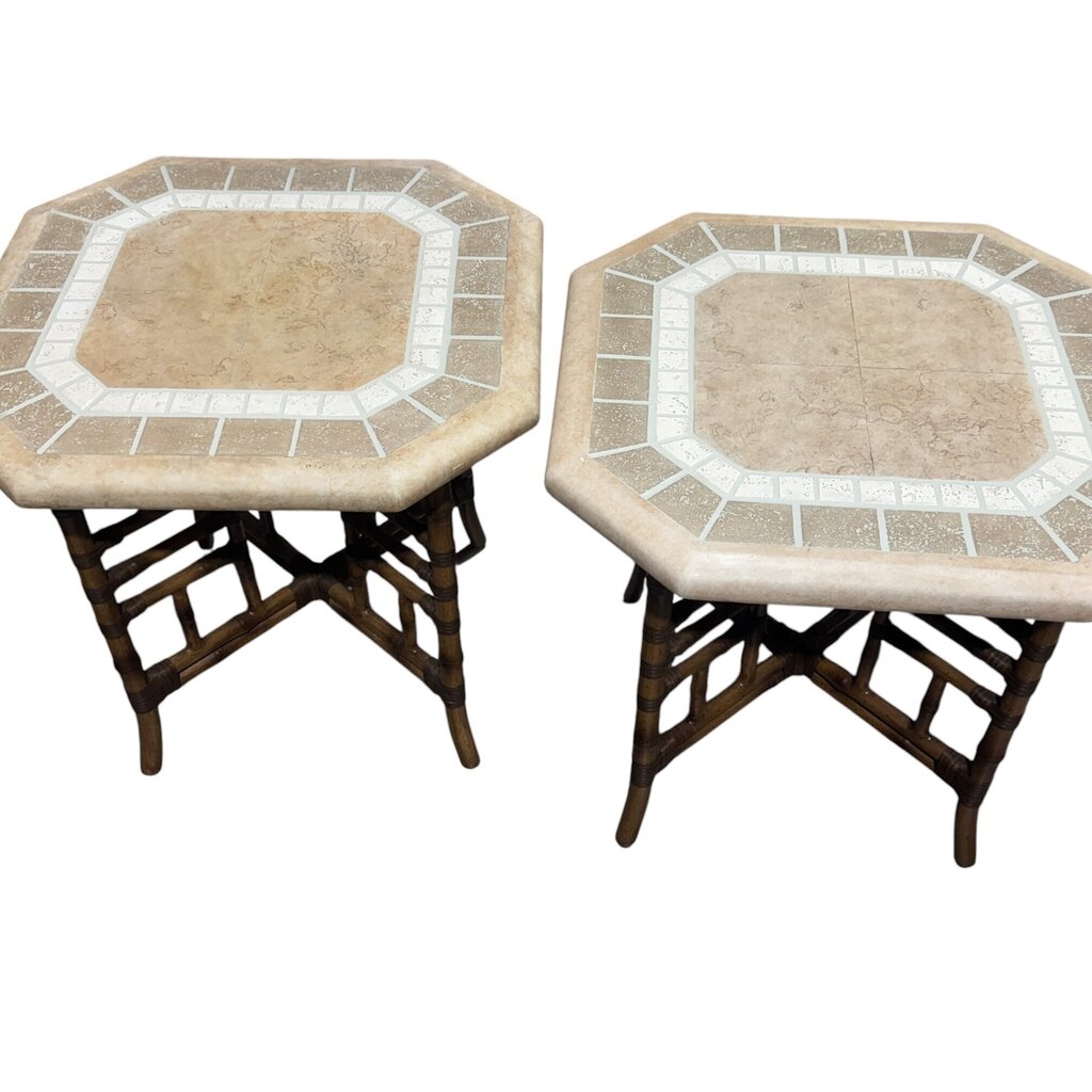 Tommy Bahama Island Estate Veranda Side Tables Pair 24Lx24Wx23H