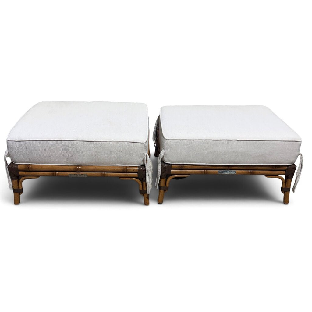1 Tommy Bahama Island Estate Veranda Ottoman (2 available) (replaced cushion does not match the set) 30.5Lx23.5Wx18H