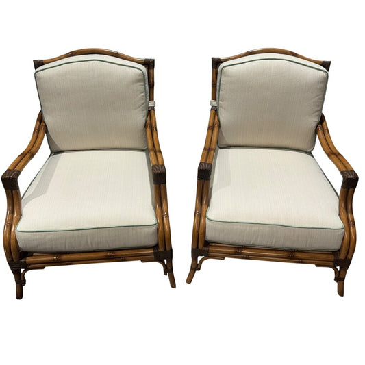 Tommy Bahama Island Estate Veranda Lounge Chairs Pair 31Lx38.5Wx38.5H