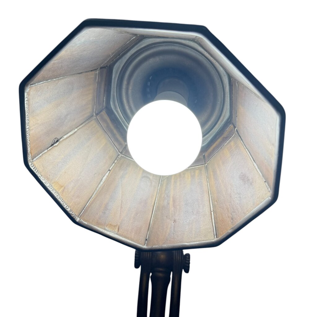 Tiffany Studios Favrile Glass Counterbalance Desk Lamp c. 1910 13Lx6.5Wx16H