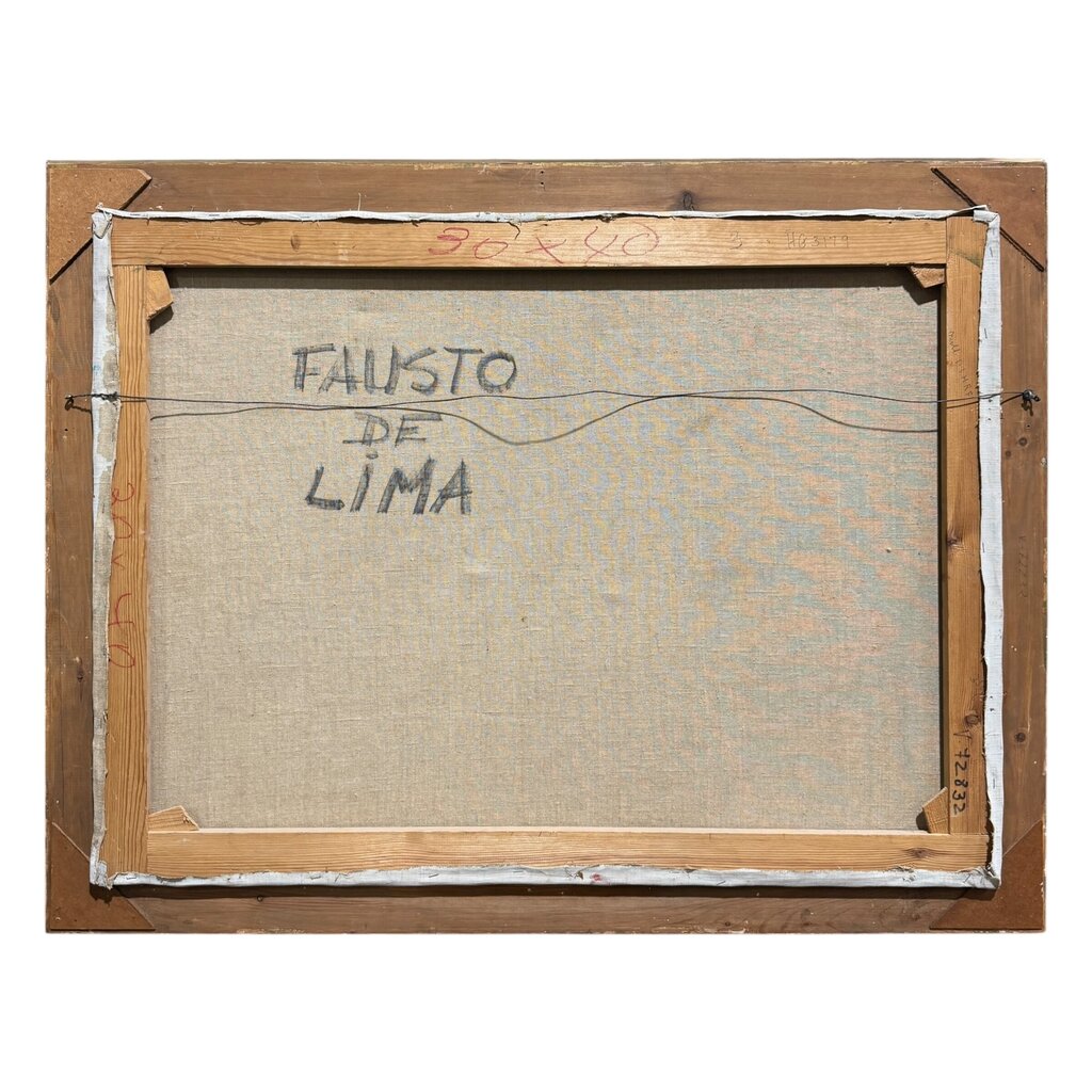Fausto de Lima (1923-1994) Original Oil on Canvas Five Geese 46Lx36H