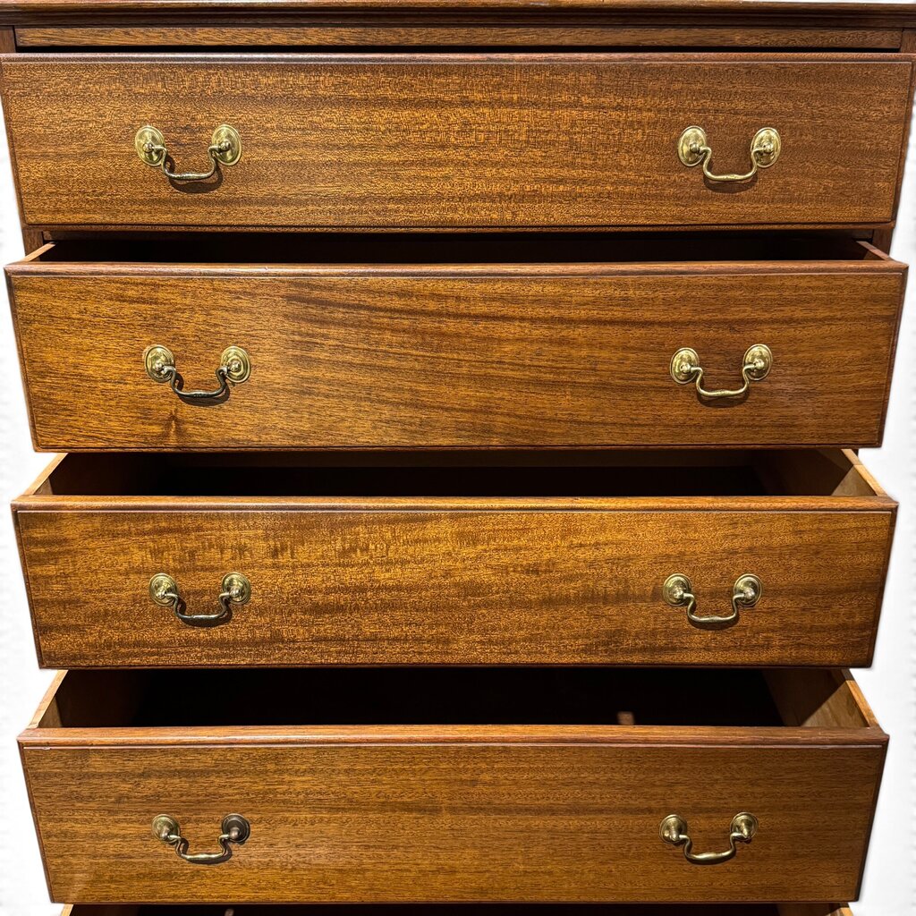 Vintage Traditional Mahogany 5-Drawer Tall Chest 34Lx20Wx47.5H