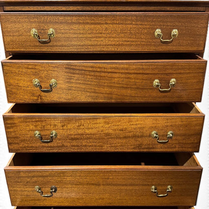 Vintage Traditional Mahogany 5-Drawer Tall Chest 34Lx20Wx47.5H