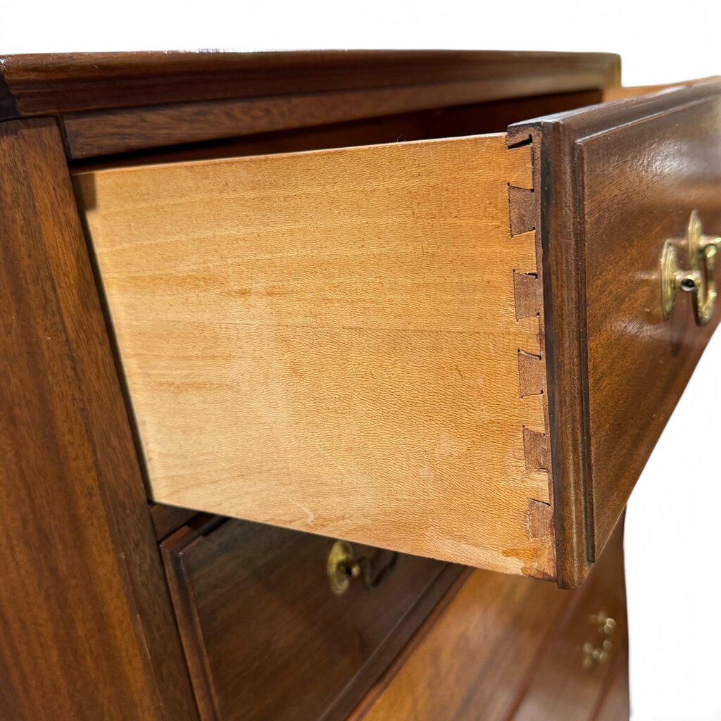 Vintage Traditional Mahogany 5-Drawer Tall Chest 34Lx20Wx47.5H