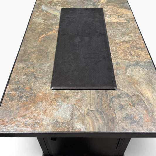 O.W. Lee Santorini Cabaletta Fire Pit Table Sable w/ Cover 50Lx30Wx24H