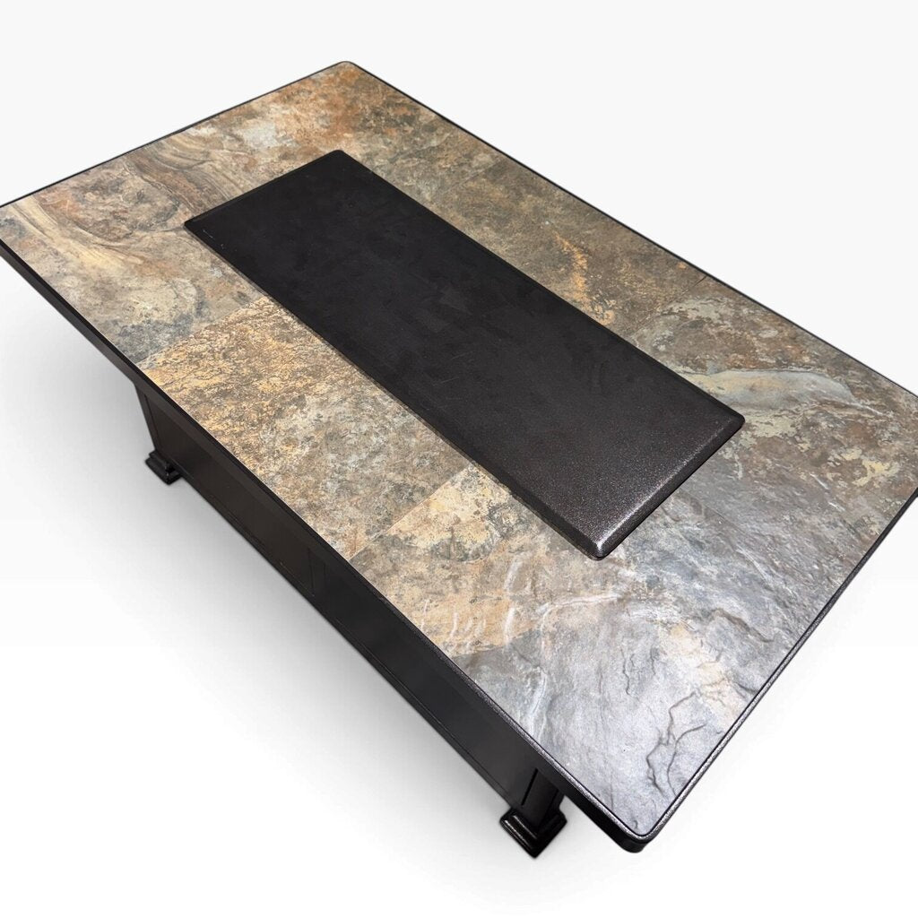 O.W. Lee Santorini Cabaletta Fire Pit Table Sable w/ Cover 50Lx30Wx24H