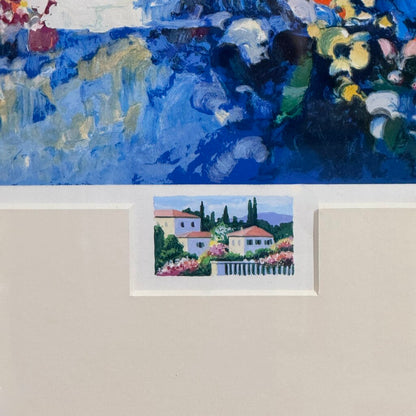 John Zaccheo “Lipari, Italy” Signed Remarque Edition Serigraph 3/24 Custom Mosaic Frame 41Lx52H