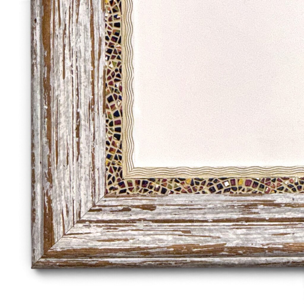 John Zaccheo “Lipari, Italy” Signed Remarque Edition Serigraph 3/24 Custom Mosaic Frame 41Lx52H