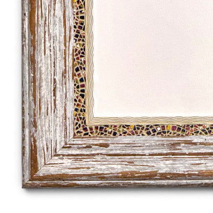 John Zaccheo “Lipari, Italy” Signed Remarque Edition Serigraph 3/24 Custom Mosaic Frame 41Lx52H