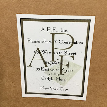 1979 Alan Jay Gaines Signed Etching "The Chasseur" matted and framed, 26" x 23"