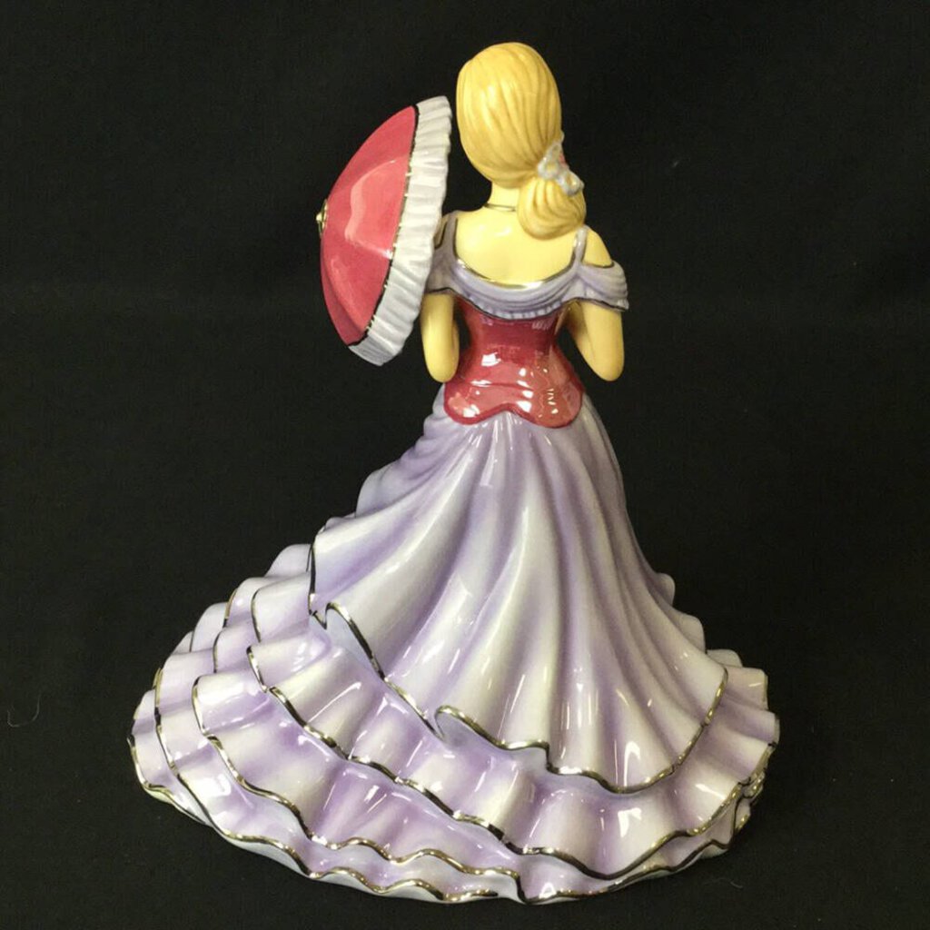 Royal Doulton Pretty Ladies "With Love" Purple Dress Figurine 8" tall Box Included Org. Price $280