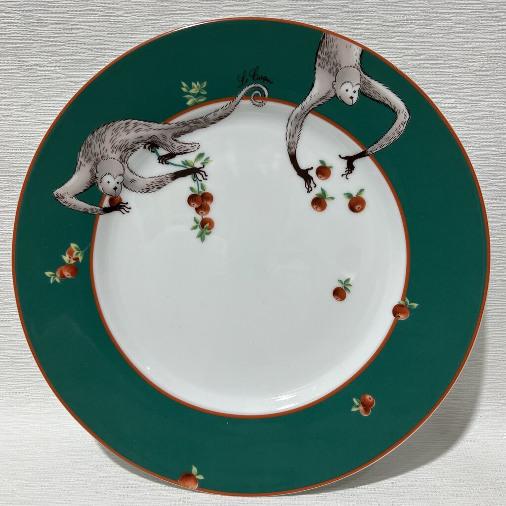 25pc Set of Le Cirque Monkey Patterned Dishes from Le Cirque Restaurant, NYC