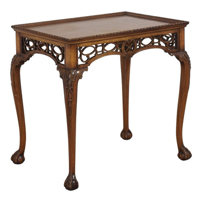 Ardley Hall Traditional 18th Century Repro Chippendale Style Mahogany Side Table 32Lx22Wx30H