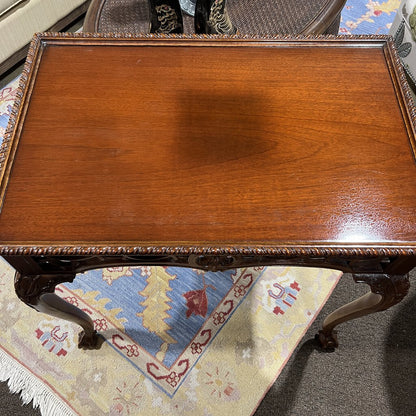 Ardley Hall Traditional 18th Century Repro Chippendale Style Mahogany Side Table 32Lx22Wx30H