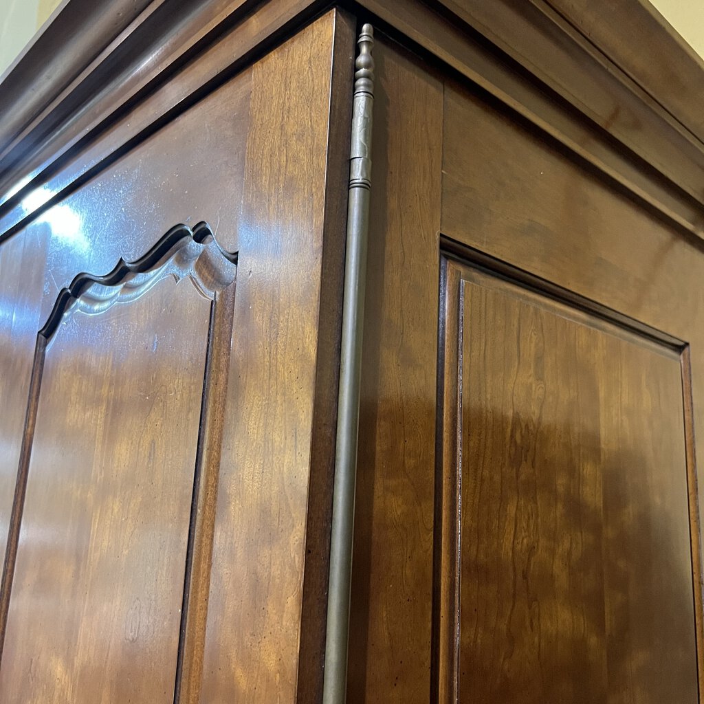 No. 570 Armoire Cherry Wood w/ Golden Finish by: Wright Table Company. NC, USA 45Lx24Wx87H