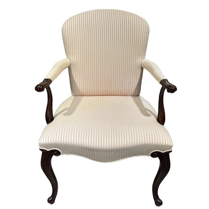 Hickory Chair Co. Upholstered Mahogany Armchairs - a Pair