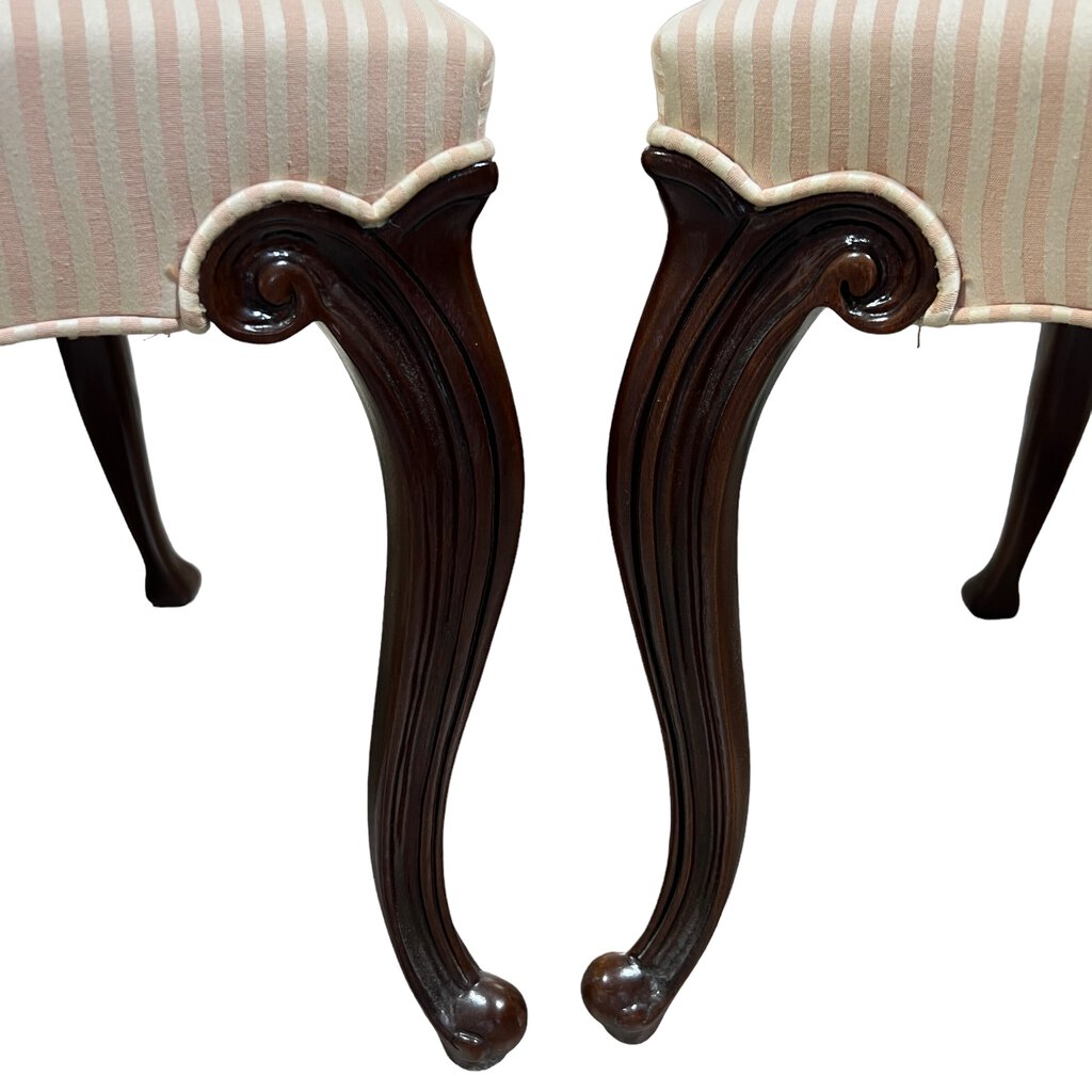 Hickory Chair Co. Upholstered Mahogany Armchairs - a Pair