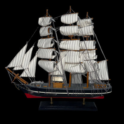 Vintage Cutty Sark Wooden Ship Model w/ Canvas Sails 18Lx4Wx17H
