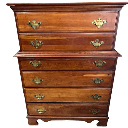 Sterling House Early American Furniture MCM Cherry Wood Chest of Drawers 36Lx18Wx50H Jamestown, NY